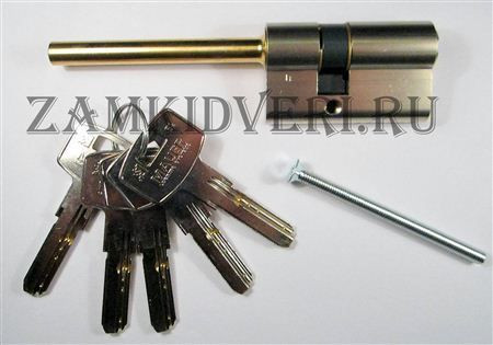 Механизм цилиндровый Mauer Elite 77 мм (56*21Ш) кл/шток (никель)