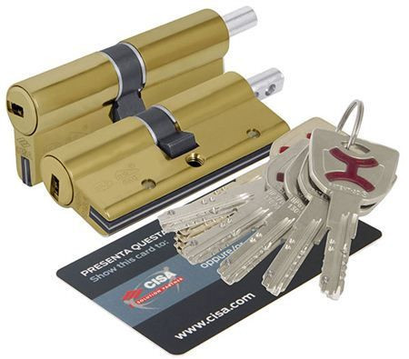 Механизм цилиндровый Cisa AP4-S 30*60 кл/верт. (латунь)