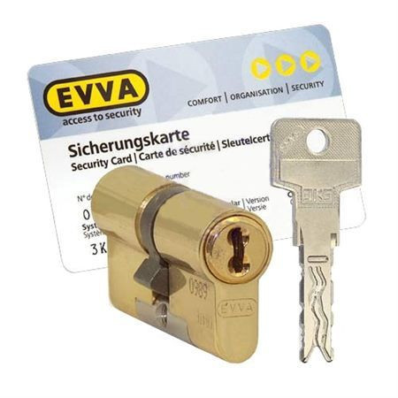 Цилиндр Evva 3KS 107 мм 31x76 ключ-ключ (латунь)