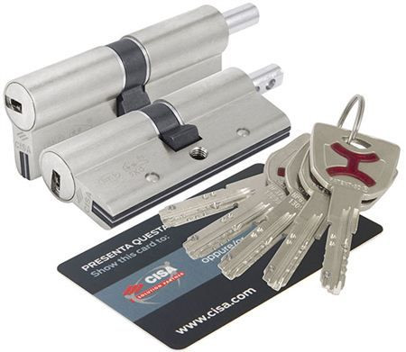 Механизм цилиндровый Cisa AP4-S 30*30 кл/верт. (никель)