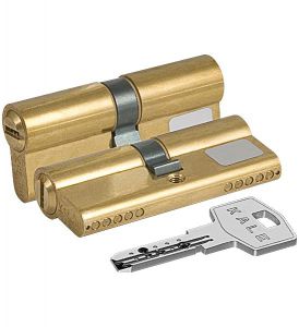 Механизм цилиндровый Kale-Kilit 164 BN/100 (50*50) латунь, кл/кл